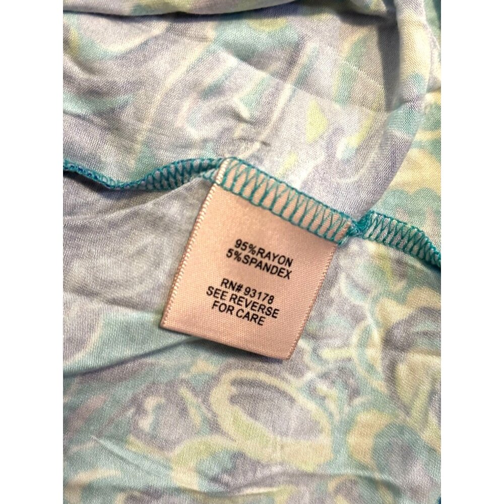 Philosophy Republic Aqua Peacock Print Dress L - Picture 4 of 9